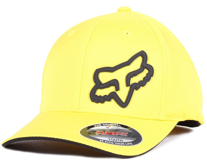 Kids 68138 Fox Big Boys Signature Flexfit Hat Yellow One Size Fox Head